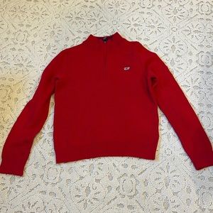 Red vineyard vines 1/4 zip sweater